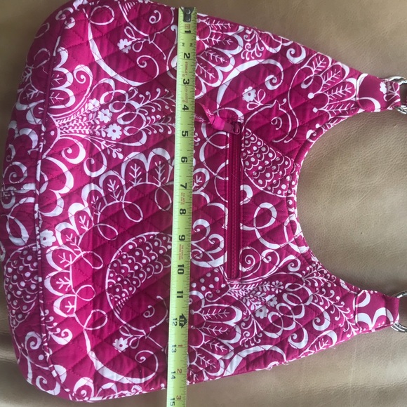 Vera Bradley magenta & white shoulder bag - Picture 5 of 6